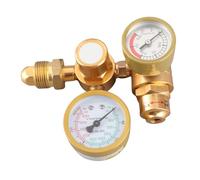 Gas Welding Pressure Regulator for Argon CO2 with Flowmeter Gauge TIG MIG Compatible 3500psi CGA580 Inlet 1/4" Outlet 6.605 GPM