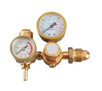 Gas Welding Regulator, Argon CO2 Gauge TIG MIG Flowmeter 4500psi Cylinder Pressure Reducing Valve 1/4in Outlet 6.605GPM Regulator Pressure Gauge