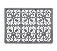 GASARÉ, Extra Large, Thick, Silicone Trivet for Hot Dishes, Pots, and Pans, Heat Resistant Mat for Countertop, Hot Pad for Kitchen, Easy to Clean, 16 x 12 x 3/8 Inches, Gray