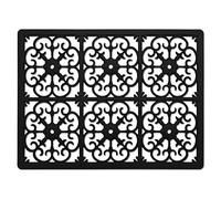 GASARÉ, Extra Large, Thick, Silicone Trivet for Hot Dishes, Pots, and Pans, Heat Resistant Mat for Countertop, Hot Pad for Kitchen, Easy to Clean, 16 x 12 x 3/8 Inches, Black