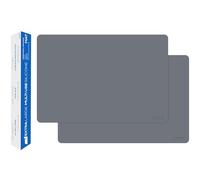 gasare, Extra Large, Thicker, Heat Resistant Mats, Countertop Protector, Silicone Mats for Kitchen Counter, Non Slip, Waterproof, Washable, 25 x 17 Inches x 1.4 mm, Set of 2, Gray
