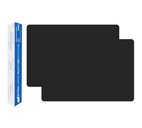 gasaré, Extra Large, Thicker, Heat Resistant Mats, Countertop Protector, Silicone Mats for Kitchen Counter, Nonslip, Waterproof, Washable, 25 x 17 Inches x 1.4 mm, Set of 2, Black