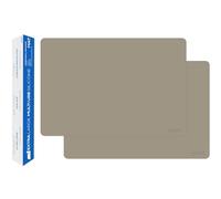 gasare, Extra Large, Thicker, Silicone Mats, Countertop Protector, Kitchen Counter Mat, Heat Resistant, Washable, Non Slip, 25 x 17 Inches x 1.4 mm, Set of 2, Taupe