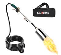 GasBRUH Propane Torch Burner Weed Torch High Output 360,000 BTU with 10FT Hose,Heavy Duty Blow Torch with Flame Control and Turbo Trigger Push Button Igniter,Weed Torch for Garden Wood Ice Snow Road