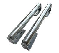 Gascem Long Roller with Bracket Set | 16" Length, 1.5" Diameter | Galvanized Steel | Versatile Support for Roller Stands, Woodworking, and Roller Conveyors | Pack of 2