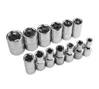 Gasea 1/4" Drive Socket Set 4-14mm, 13Pcs Metric Metric Socket Set, 6 Point Shallow Sockets, Chrome Vanadium Steel, Mirror Finish for Car & Mechanical Repair