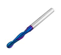 Gasea 1/4 Inch Ball Nose End Mill CNC Router Bits, 2 Flute Spiral Upcut Tungsten Carbide Nano Blue Coating Milling Cutter Tool 1/4 x 1/4 x 1-1/8 x 3
