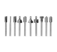 Gasea 10pcs 3mm HSS Router Bits Woodworking Tool Fits Rotary Tool Parts | 1/8" Shank Wood Carving Bits Set Engraving Router Bit