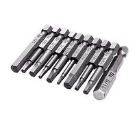 Gasea 10pcs 50mm 1/4 inch Shank Inner Hex Head Magnetic Screwdriver Bits Set, SEA Imperial 5/64" -5/16", S2 Steel