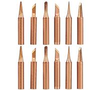 Gasea 12pcs Soldering Iron Tips Kit 900M, Lead-Free Copper Replacement Welding Heads, Assorted Shapes for Hakko, Atten, Aoyue, Yihua, Quick, X-Tronic, Vastar