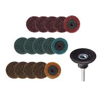 Gasea 15pcs 2 Inch Quick Change Discs Surface Conditioning Sanding Disc with Disc Pad Holder, Roll Lock Sanding Discs for Die Grinder Surface Rust Paint Removal