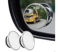 Gasea 2 Packs Suction Cup Blind Spot Mirror for Cars, 360° Rotatable Waterproof Convex Rear View Mirror Wing Mirror Rearview BlindSpot Mirrors for Universal Cars