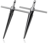 Gasea 2 Pcs Tapered Reamer T-Handle Taper Reamer Set 1/4 Inch Hex Shank | T Shape Guitar Bridge Pin Hole Handle Reamer Guitar Woodworker Luthier Tool 3-13mm & 5-16mm
