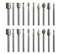 Gasea 20Pcs HSS Router Bits Burr Set with 1/8’’(3mm) Shank Wood Carving Rotary Tools Accessories for DIY Woodworking Carving Engraving Drilling