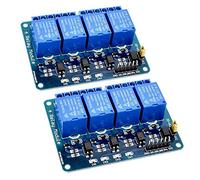 Gasea 2pcs 4-Channel DC 5V Relay Module with Optocoupler for Arduino, Raspberry Pi, AVR, PIC, ARM, PLC, Smart Home Automation