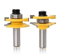 Gasea 2pcs Large Ogee Stile and Rail Router Bit Set with 1/2 Inch Shank Up to 1-Inch Stock Milling Cutter Tools for Cabinet Door Woodworking
