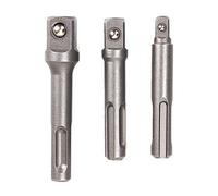 Gasea 3pcs Impact Socket Adapter Set 1/4" 3/8" 1/2" Extension Drill Bit