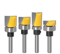 Gasea 4pcs Flush Trim Hinge Mortising Template Router Bit Set Ball Bearing
