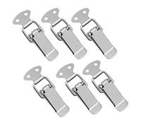 Gasea 6Pcs Spring Loaded Toggle Latch Hasps, Tension Clasp, Stainless Steel Duck Billed Buckle Latch Catch, 56mm Lever Clasp Latches Catch Clamp Clip for Drawer Cabinet Case Toolbox