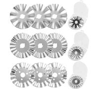 Gasea 9Pcs 45mm Rotary Cutter Blades Set - 3 Wave Pinking Blades for Quilting, Sewing & DIY Crafts, Decorative Edge Replacement Blades Fits Olfa Fiskars Cutters