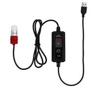 Gasea Aquarium Heater,15W USB Mini Fish Tank Heating Rod Submersible Thermostat Heater with Suction Cup, 18-34°C Adjustable Temperature Control for 4L Fish Tank