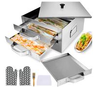 Gasgimos 2-Layer Rice Noodle Roll Steamer, with Extra Steam Tray, Stainless Steel Top Open Rice Roll Steamer, for Home Use, Chinese Cheung Fun Cuisine Recipes Cookware, for Stove, Induction Cooktop