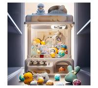 Gashapon Machine , Crane Machine with Light and Music,2 Panda Doll,25 Dolls,20 Gashapons , Crane Game Machine Best Birthday Gift for 3-9 Year Old Kids