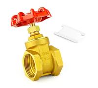 GASHER 1PCS 1/2 Inch Brass Industrial Gate Valve, Heavy-Duty Rotary Sluice Valve with Female x Female Threads, with Wheel Handle, for Water, Oil, Gas