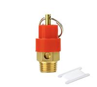 GASHER 1PCS 1/4 BSP Brass Spring Safety Relief Valve, Red Cap Pressure Release Valve for Air Compressor, Boiler, Steam, Water, Gas System