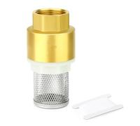 GASHER 1PCS Brass Foot Valve with Filter 1" Female Thread Check Valves, for Water Pump, Irrigation, Industrial Piping System