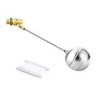 GASHER 2PCS 1/2" BSP 304 Stainless Steel Float Ball Valve, DN15 Adjustable Water Tank Float Ball Valve for Stock Tank Pool Water Level Control