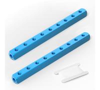 GASHER 2PCS Aluminum 9 Way 12 Port Pneumatic Manifold Air Distribution Block Splitter 1/4" Output Port 1/4" Supply Port