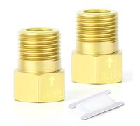 GASHER 2PCS Brass Check Valve 1/2" Female to 1/2" Male Thread, Backflow Prevention, Non Return One Way Check Valves