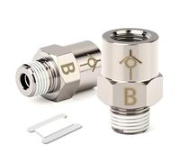 GASHER 2Pcs One-Way Non-return Check Valve 1/8" NPT Male x 1/8" NPT Female Thread, Prevent Water Back-flow