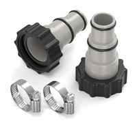 GASHER 2Pcs Pool Hose Adapter A with Collar, 1.5" to 1.25" Hose Adapter w/Collar, Pool Hose Connector for Intex Above Ground Swimming Pool