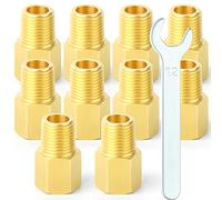 GASHER 5PCS 1/8" NPT Brake Line Adapter Fittings 3/8"-24 Threads for Inverted Flare Female