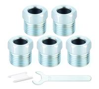GASHER Brass Brake Line Fittings, Plated 1/2-20 Thread For 5/16", Fuel Line Inverted Flare Nut For Fuel/AIR/Lquid/Gas(10Pcs)