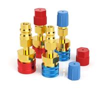GASHER R1234YF to R134a Conversion Adapter, High and Low Side Quick Connect Coupler Kit for AC Charging and Refrigerant Hose Fitting 2PCS