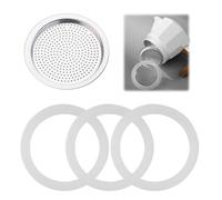 Gasket for 6 Cup Espresso Maker Moka Pot Seal Ring Replacement Coffee Pot Gasket Seal Parts Aluminium Spare Food Grade Silicone Rubber Ring for Bialetti Moka Express Stovetop Coffee Maker
