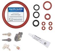 Gasket Maintenance Kit Compatible with Philips Saeco Spidem Gaggia for Brewing Group, Exhaust Valve, Outlet Nozzle | Includes 6g Food Grease Tube