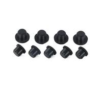 Gasket Ring,Rubber Grommets,10PCS 2.7mm-14mm Black/White Silicone Rubber Hole Plugs Solid T Type High Temperature Seal Stopper Dustproof Plug (Color : Black, Size : 10.5mm) (Color : Black, Size : 7m