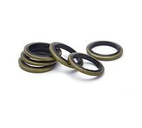 Gasket Rotating M4/5/6/8/10/12/14-M45 Bonded Washer, Rubber Metal Oil Drain Plug Seal Gasket, Combined Washer Sealing Ring, Hydraulic Pipe Seal Pad Seal Resistant(M42 (10pcs))