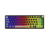 Gasket Wired Hot-swappable 66 Key 65% RGB Backlit Mechanical Keyboard Compatible with Brazilian Portuguese By RK R65(Brazilian Phantom)
