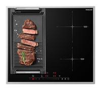GASLAND IH604BFB 60cm Autarkic Induction Cooktop with FlexZones, 4 zones Induction Hob, stainless steel frame, FlexInduction for BBQ, PowerBoost for faster cooking, 7000W (without Grill Plate)