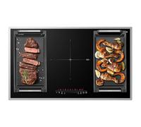 GASLAND IH905BFB 90 cm Autonomous Induction Hob, 5 Zone Built-in Induction Hobs with Stainless Steel Frame, FlexInduction for BBQ, PowerBoost Faster Cooking, 10000W (without Frying Pan)
