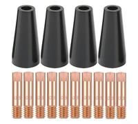 Gasless Flux Core Contact Tip Set for MIG Welding Applications, Features Reusable Design with Heat Resistant Materials for Extended Service Life