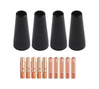 Gasless Flux Core Nozzle Tip Kit with 0.035in 0.040in Copper Tips for MIG Welding Equipment Compatible with For 14AK 15AK MB14 MB15 Models