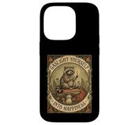 Gaslight Yourself Into Happiness Funny Raccoon Vintage Meme Case for iPhone 14 Pro