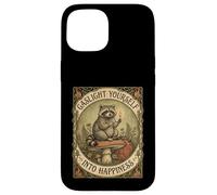 Gaslight Yourself Into Happiness Funny Raccoon Vintage Meme Case for iPhone 15