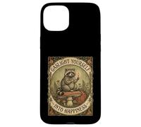 Gaslight Yourself Into Happiness Funny Raccoon Vintage Meme Case for iPhone 15 Plus
